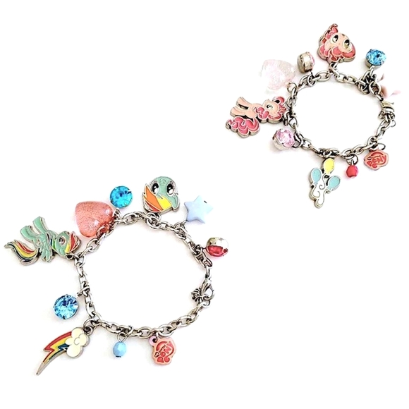 Two My Little Pony Twilight Sparkle Charm Bracelet Sets Pink & Green - Picture 3 of 9